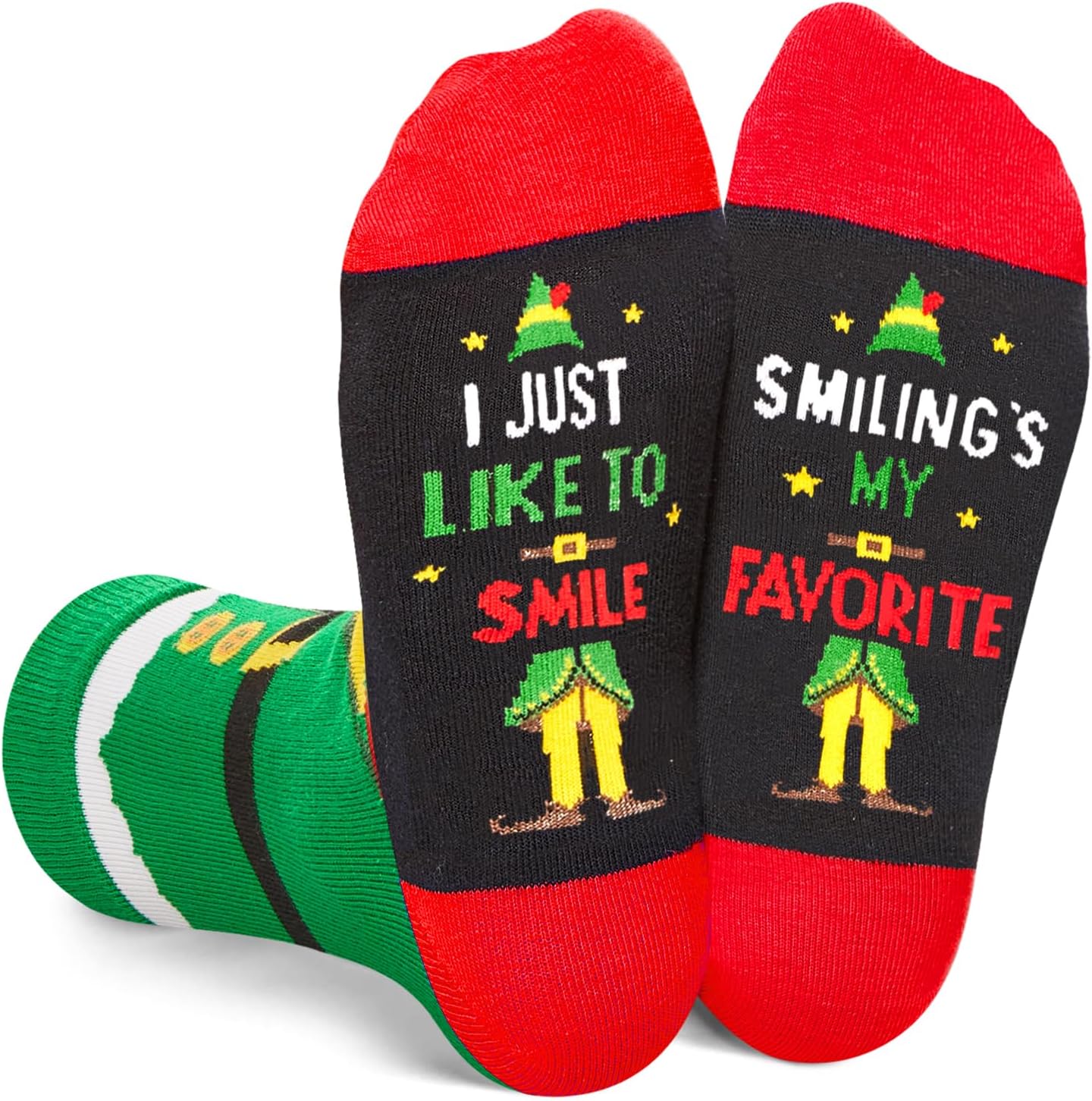 HAPPYPOP Christmas Tree Socks Gift - Elf Stocking Stuffers for Boys Girls with Greeting Card - Image 8