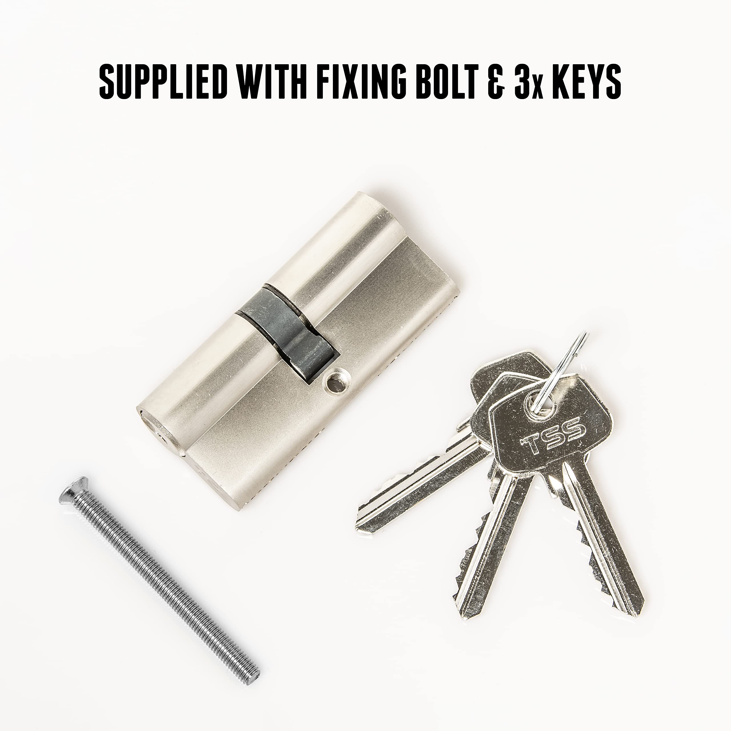 Satin Chrome Euro Cylinder Lock - Image 2