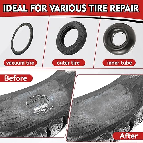 Miniatura 4 de Cemento vulcanizante químico de 8.5 onzas líquidas, cemento de goma resistente, pegamento multiusos para reparación de neumáticos, con cepillo,