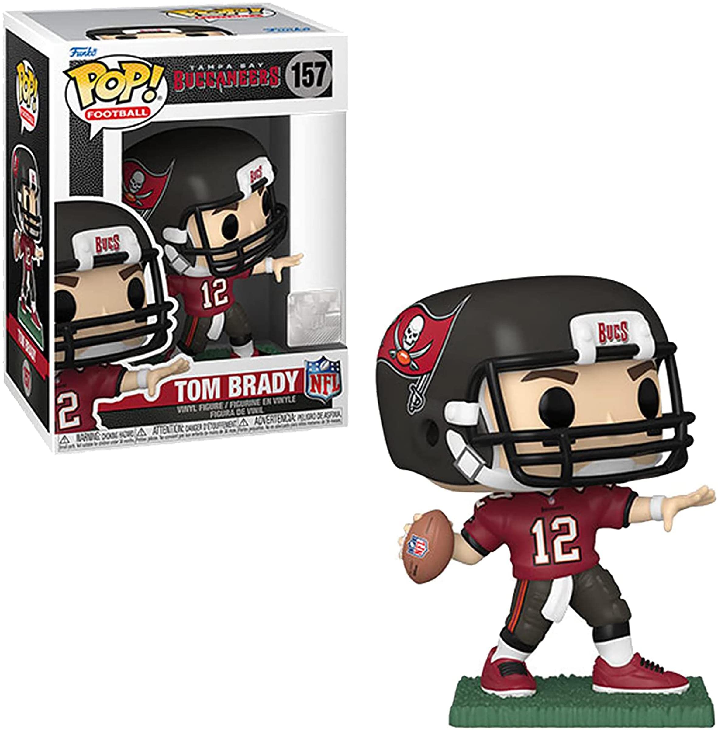 Funko Pop! NFL: Bucs - Tom Brady - (Home Uniform) - Figurine en Vinyle à Collectionner - Idée de Cadeau - Produits Officiels - Jouets pour Les Enfants et Adultes - Sports Fans
