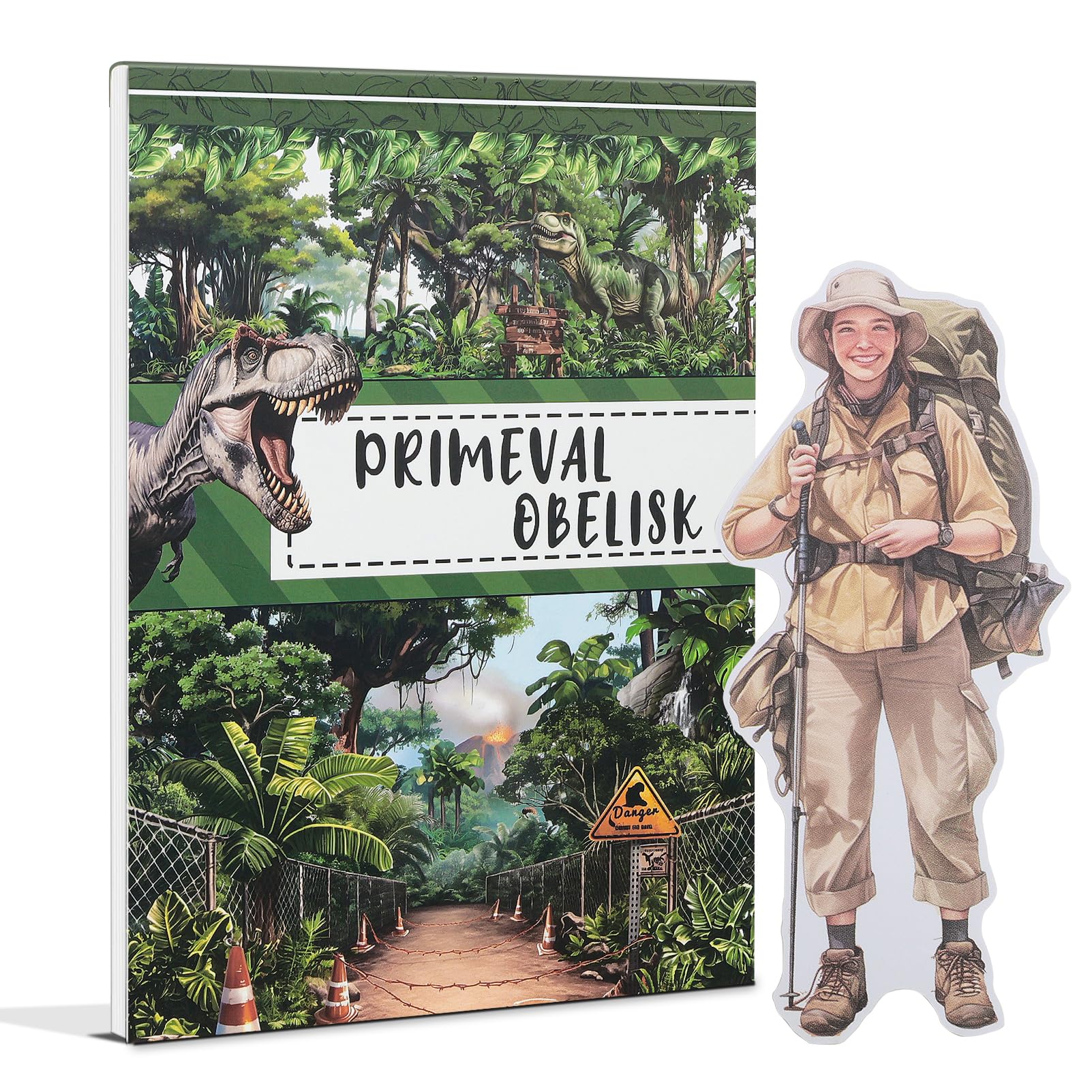 Snylcce Primeval Obelisk Sticker Book A5, 20 Sheets PET Stickers - Vintage Journaling Stickers, Ephemera Sticker Book Pre Cut, Junk Journal Supplies, Planner