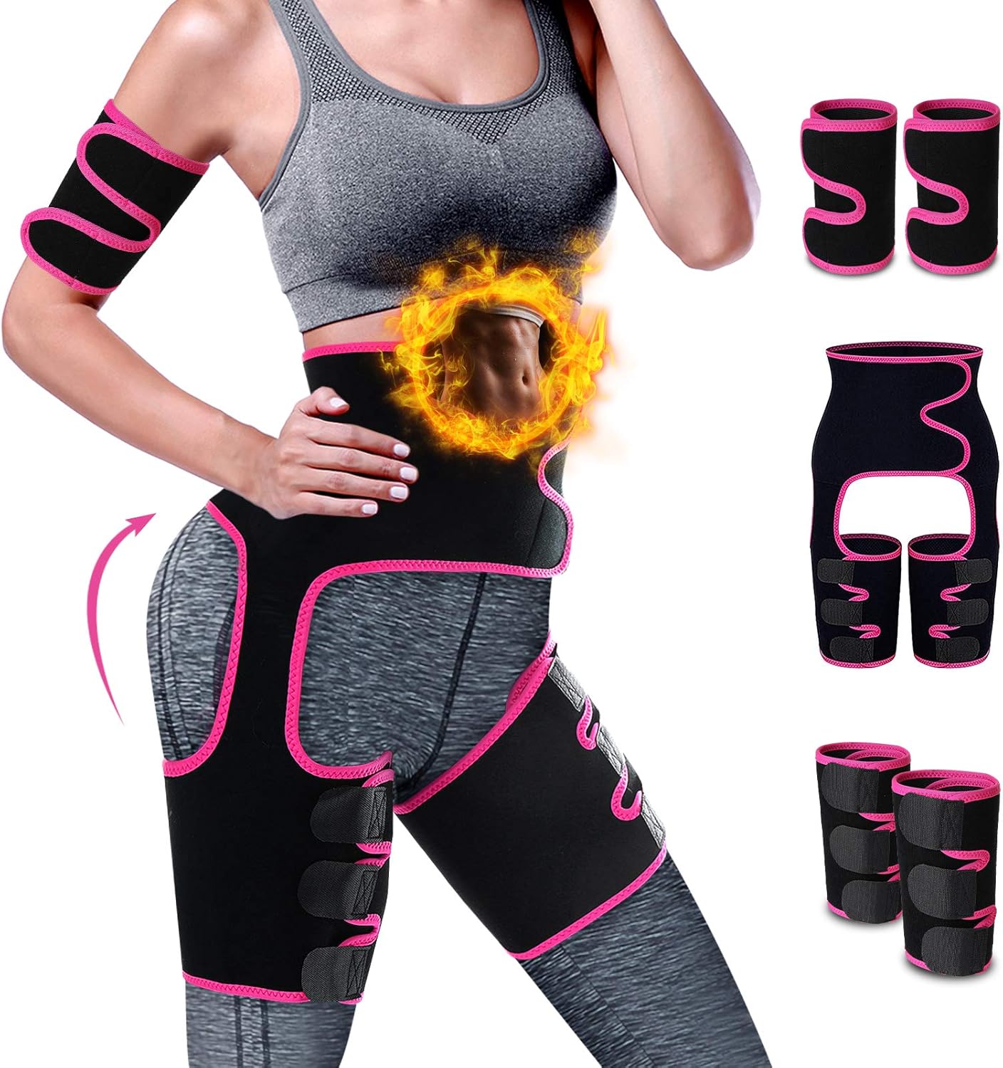 Waist Trainer for Women, 5in1 Waist Arm and Thigh Calf