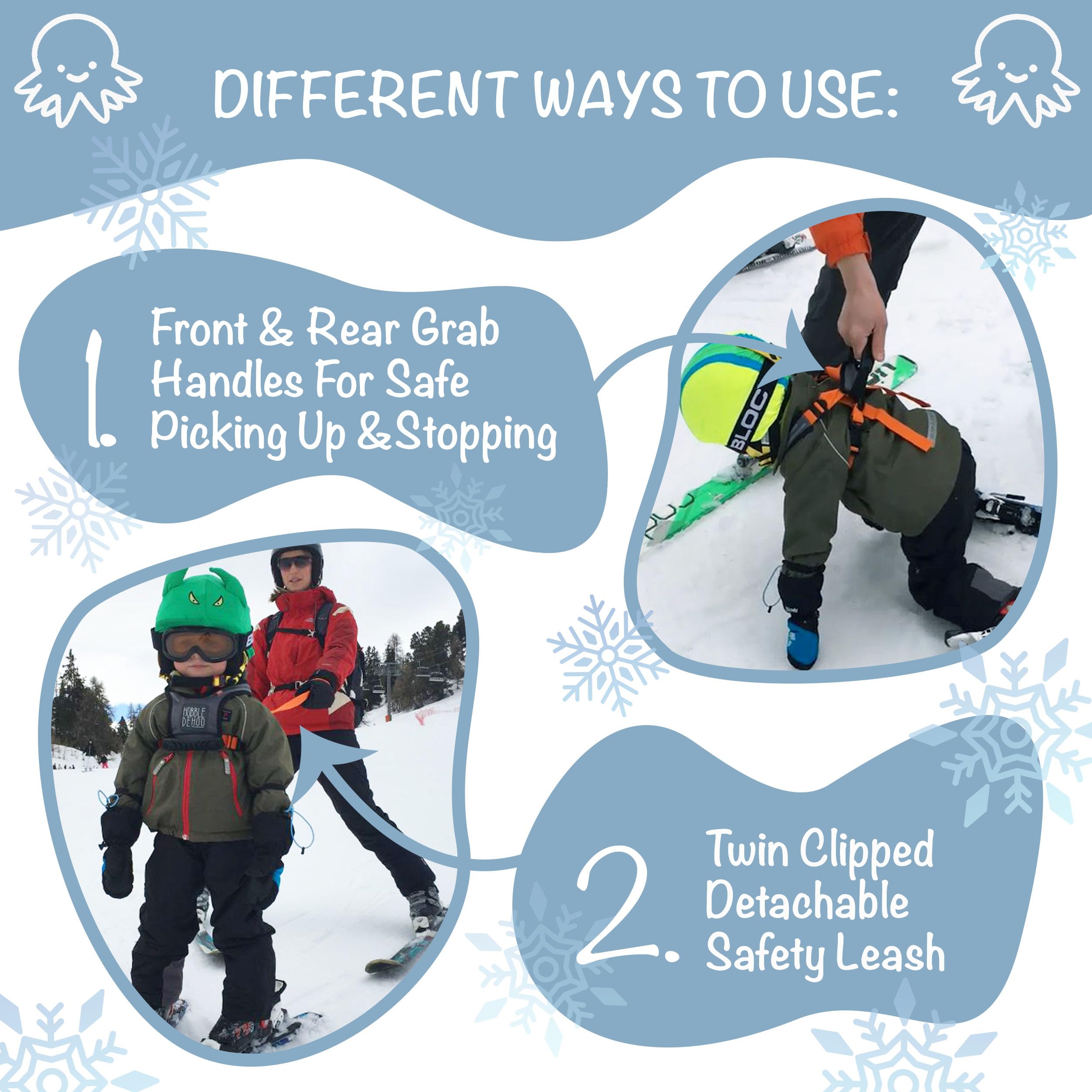 Harnais de ski pour enfants - Harnais d'entraînement de ski et snowboard