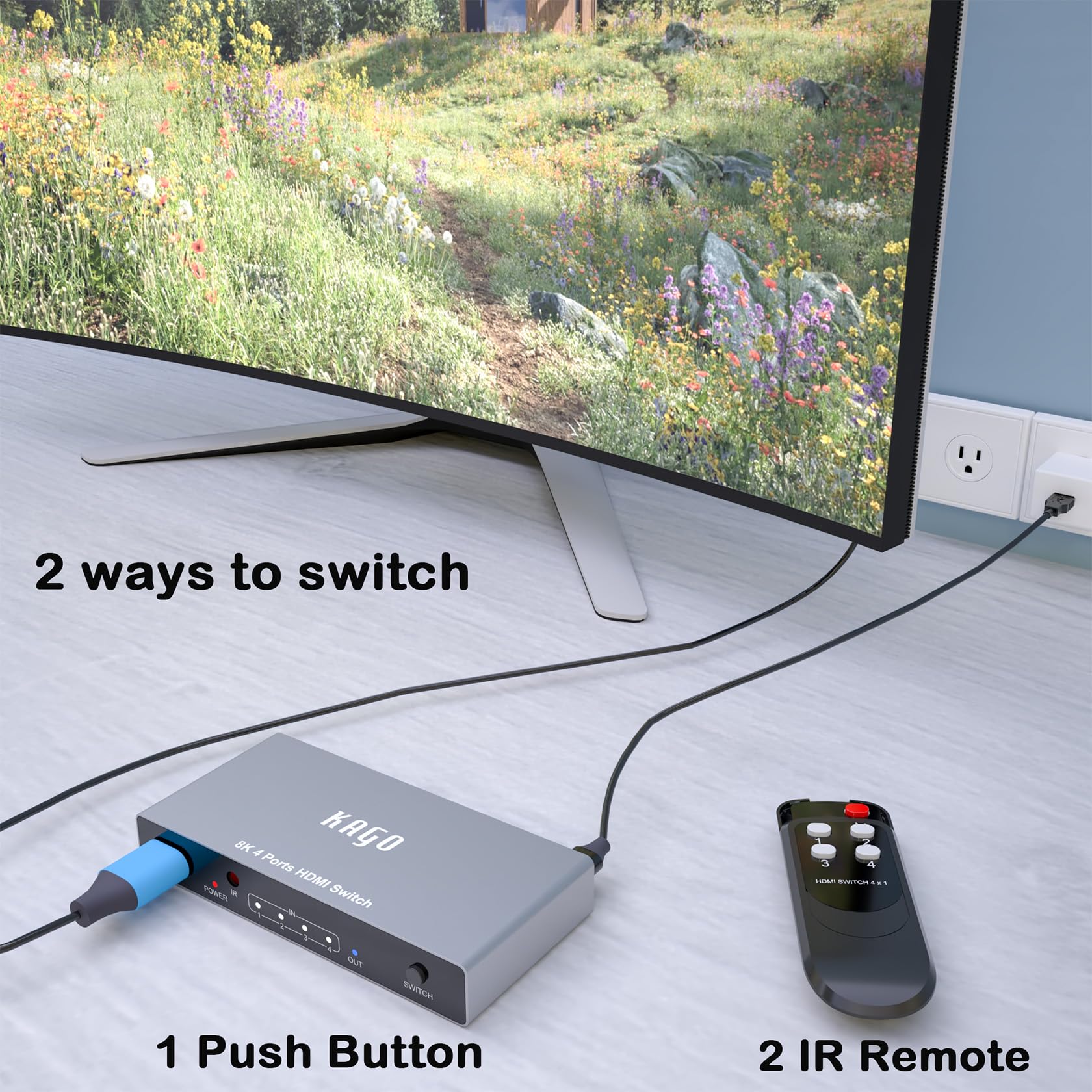 Amazon | DiamondTiger 4K HDMIスイッチ リモート5ポート付き - 5イン1