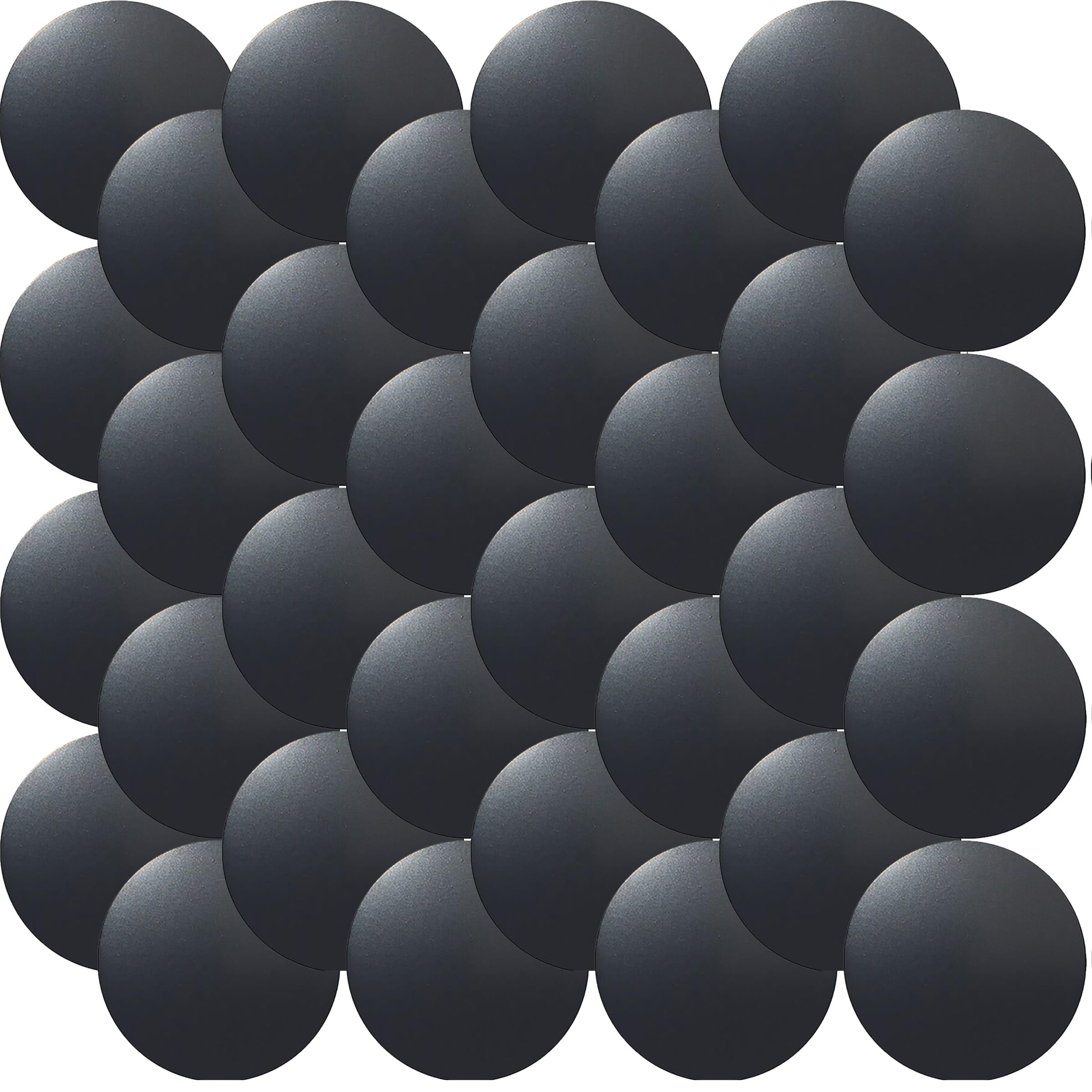 Cell Phone Metal Stickers 0.8 inch for Magnetic Car Mount. Replacement Set of 32 Mini Magnet Metal Plates. Silver Car Sticky Small Round Iron Discs with 3M Adhesive Backing for Case, DIY, Crafts.