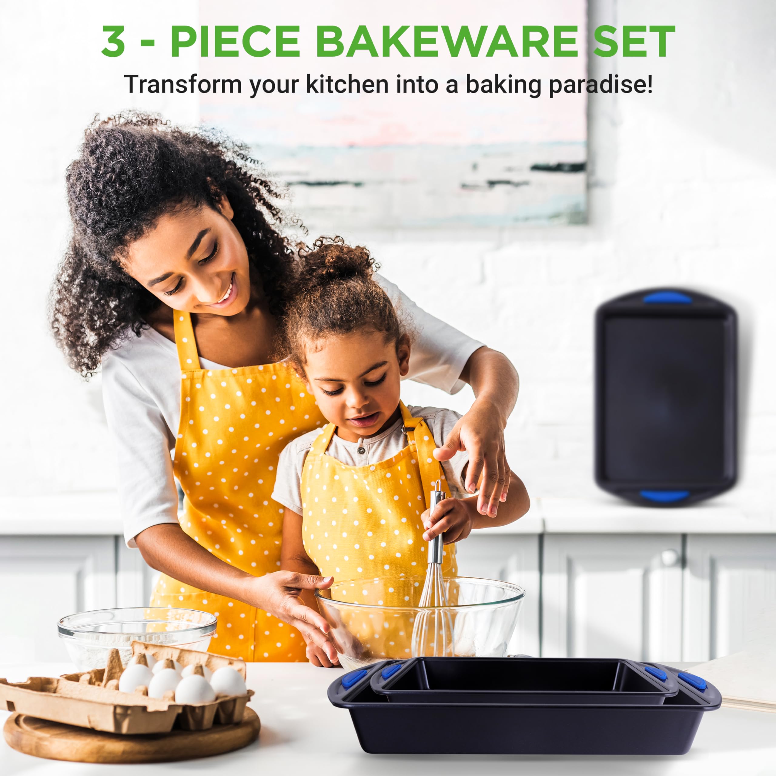 3-teiliges Pizzablech Set | Antihaft & Gelocht | Für Ofen & Grill