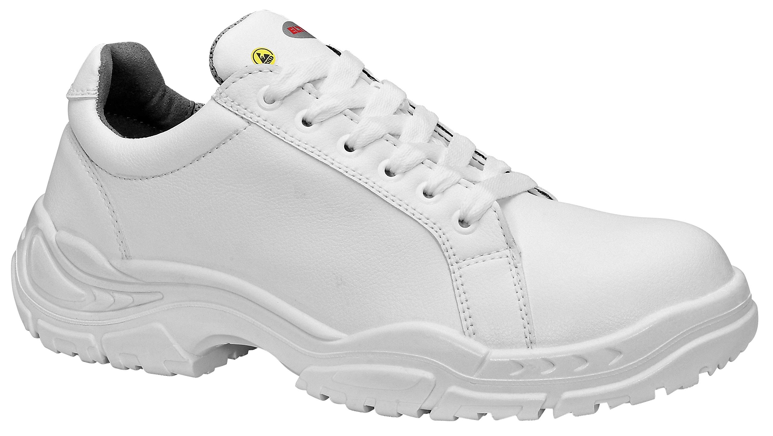 ELTEN Sicherheitsschuhe WHITE Loop Low ESD S2, Damen und Herren, Textil, Stahlkappe, leicht, klassisch, Weiß, Größe: 36 | Sicherheitsschuhe für Damen & Herren, Stahlkappe, leicht, atmungsaktiv, Gr. 36