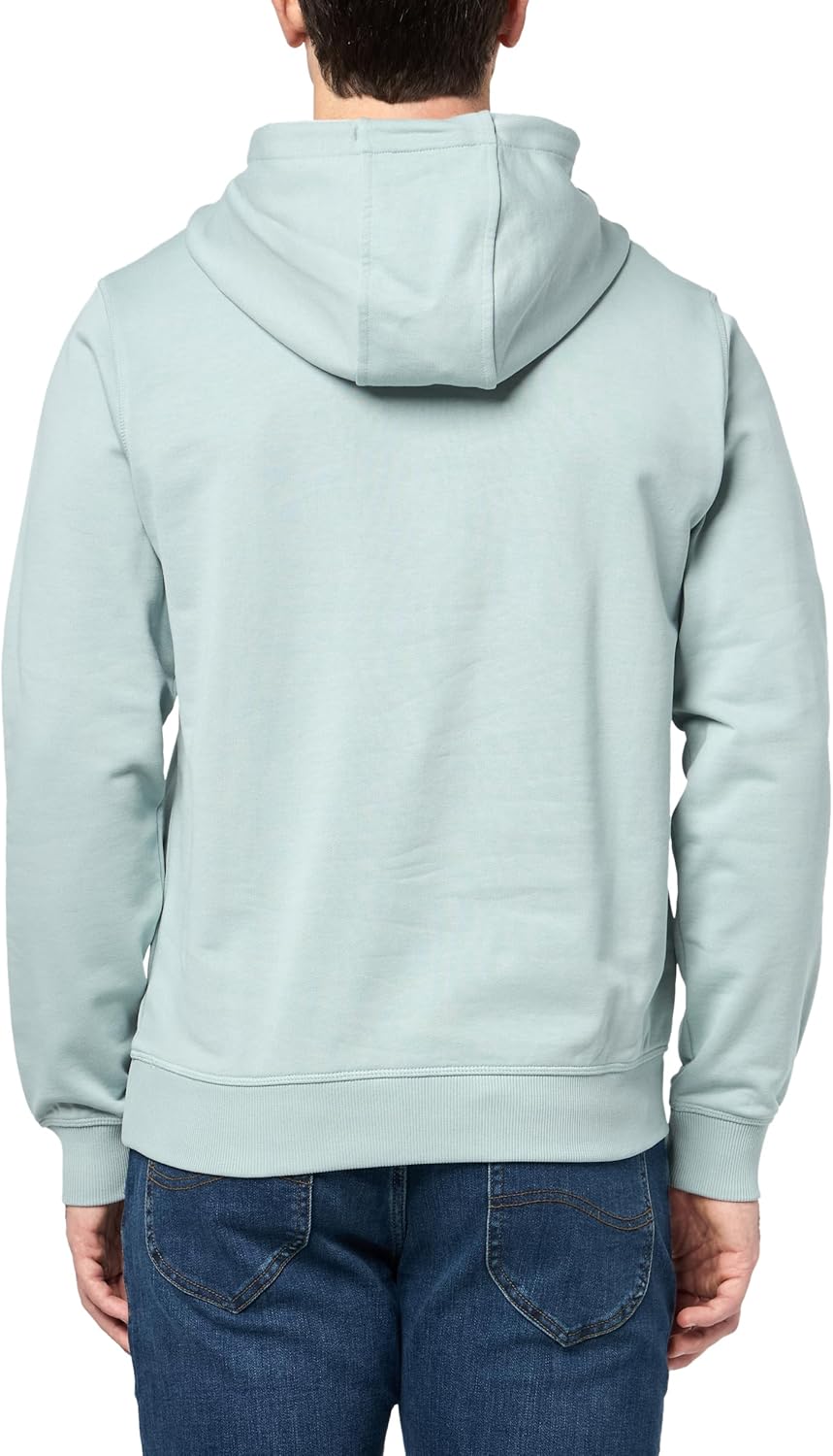 HUGO mens Regular Fit Square Logo Hooded Jersey Sweatshirt - Image 2