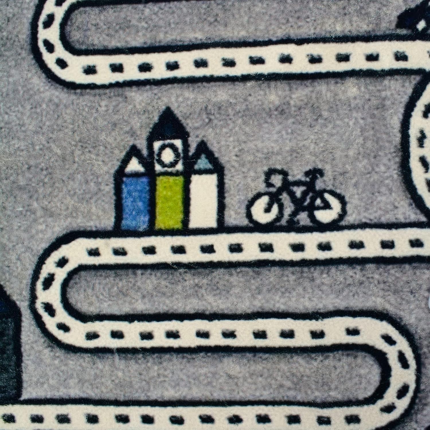 ❤ Crazy Deals USTIDE Road Kids Rug Grey 4'x6' Large Soft Kids Play Mat Non Skid Nursery Kids Carpet Boys Rug for Living Room Bedroom