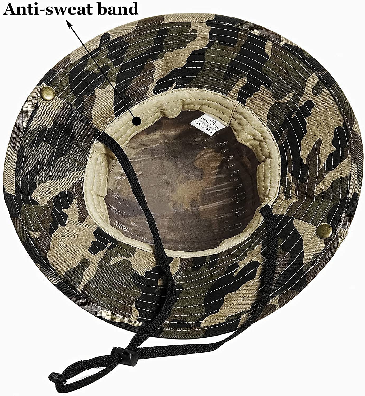 Feng Shui， Jungen Camo Sun Bucket Hat Sommer Outdoor Safari Angeln Boonie Cap für große Kinder 7–14 Jahre (Größe: 7)