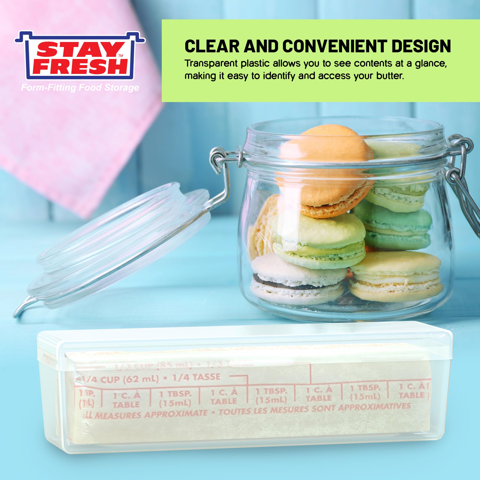 Amazon.com | Butter Tray for Refrigerator - Stay Fresh Clear