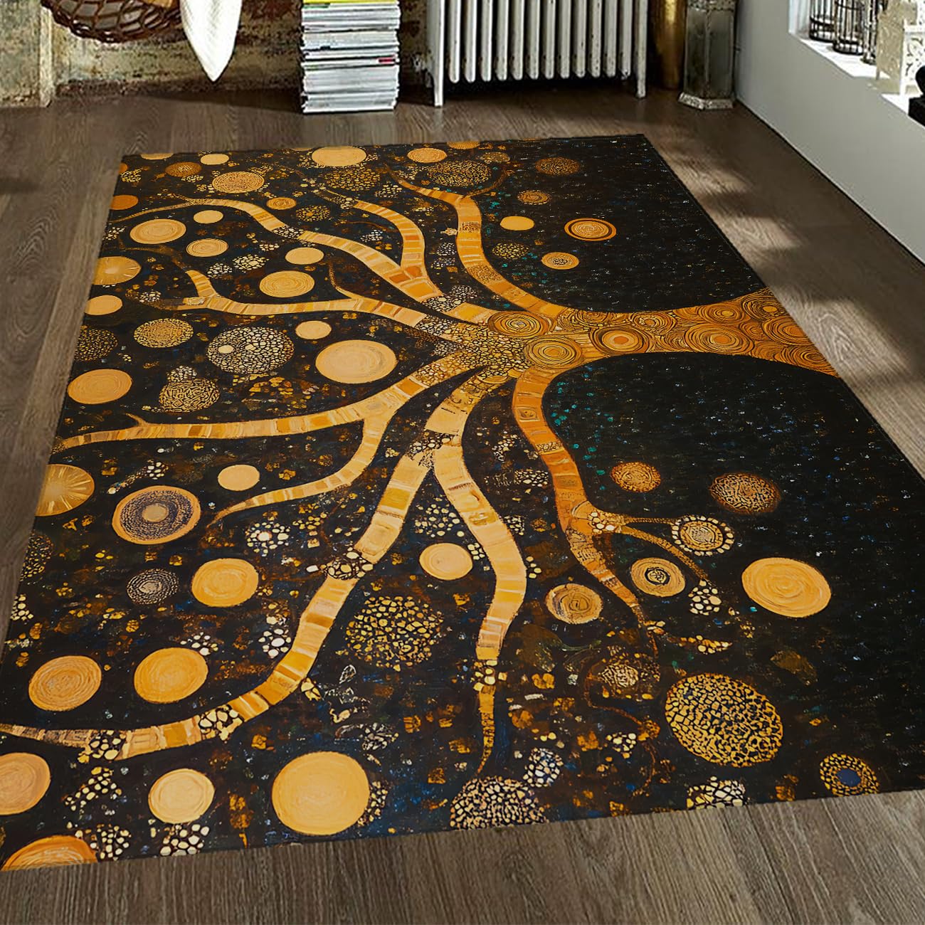 Tapis 60x90cm Fantasy Tree of Life lavable pour salon et bureau