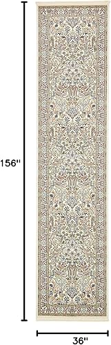 Miniatura 2 de Rugs.com Rabia Collection - Alfombra de pasillo de 3 x 13 pies, color marfil, perfecta para pasillos, entradas