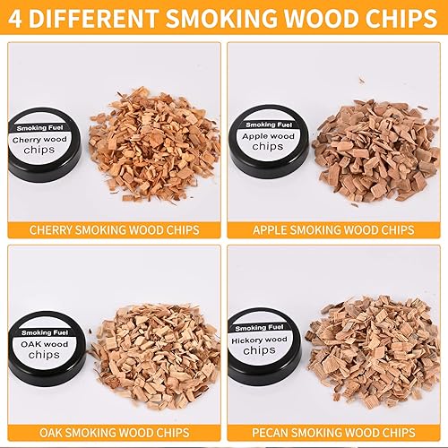 Miniatura 3 de Kit de ahumador de cóctel 4 sabores chips de ahumador de madera whisky kit de infusión de ahumador de bourbon kit de ahumador de bebidas antiguas el