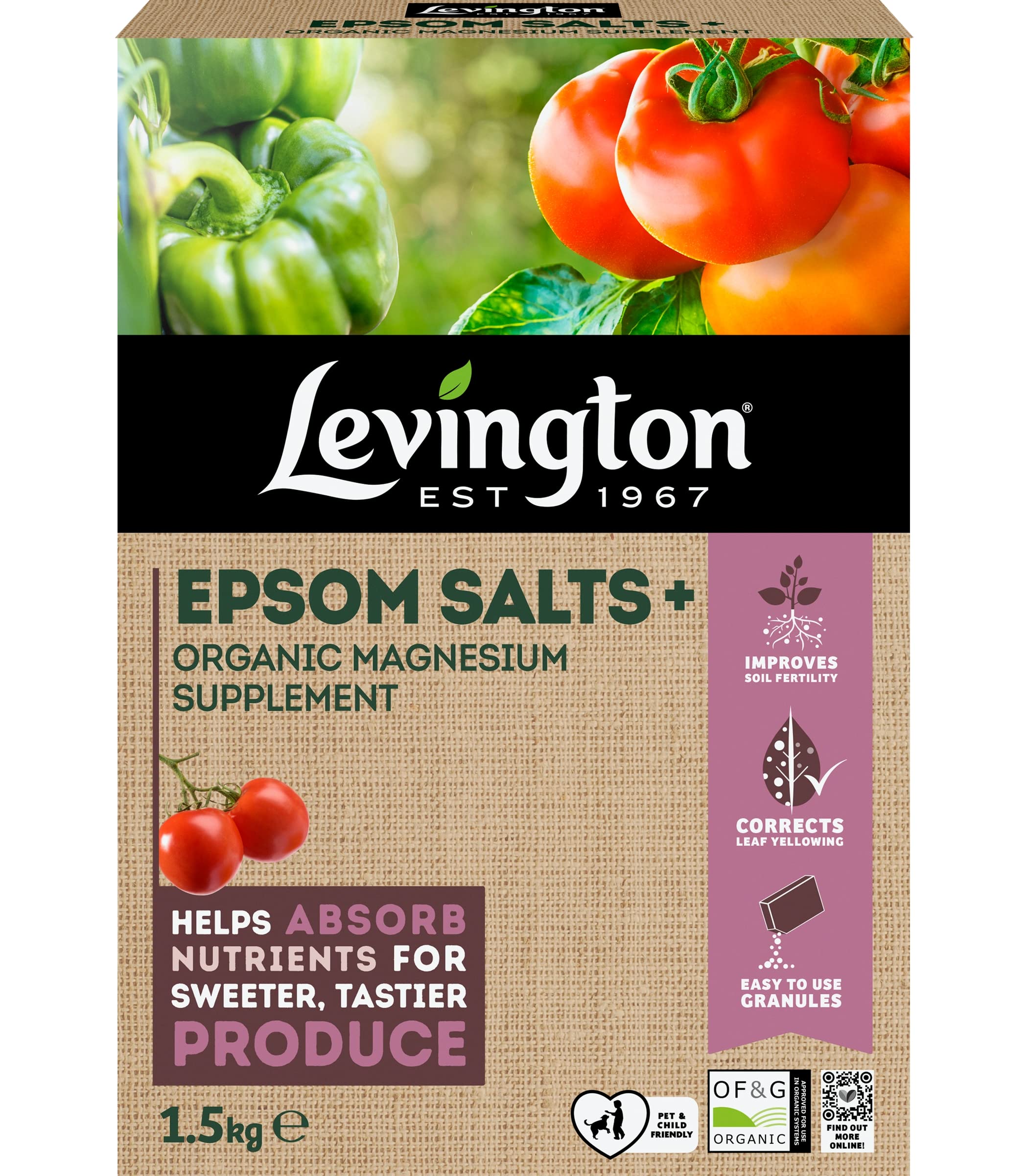 Levington Epsom Salts 1.5KG Carton