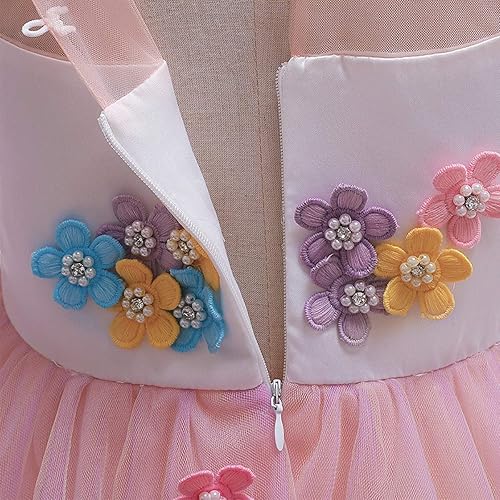 Miniatura 9 de HIHCBF - Disfraz de unicornio para niñas, manga larga, vestido largo, con diadema, para Halloween, fiesta de cumpleaños o desfile