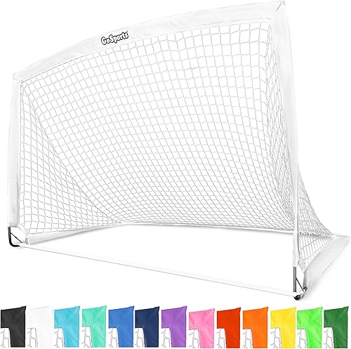 Miniatura 7 de GoSports - Arcos de fútbol portátiles para niños, 13 opciones de color, elige 4 x 3 pies o 6 x 4 pies, redes desplegables de tono de equipo para