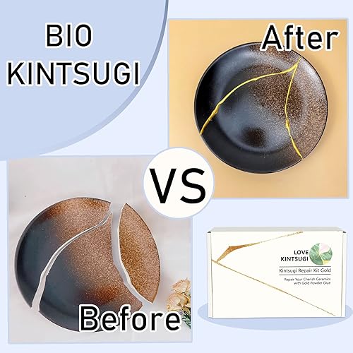Miniatura 3 de Bio Kintsugi - Kit de reparación de resina biológica segura para alimentos, base biológica, apto para lavavajillas, repara tus objetos