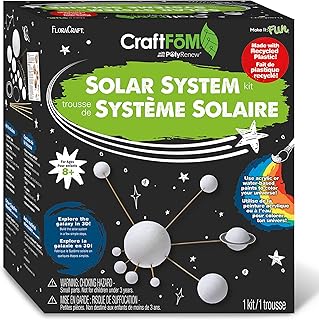 FloraCraft CraftFÅM 18 Piece Solar System Kit White