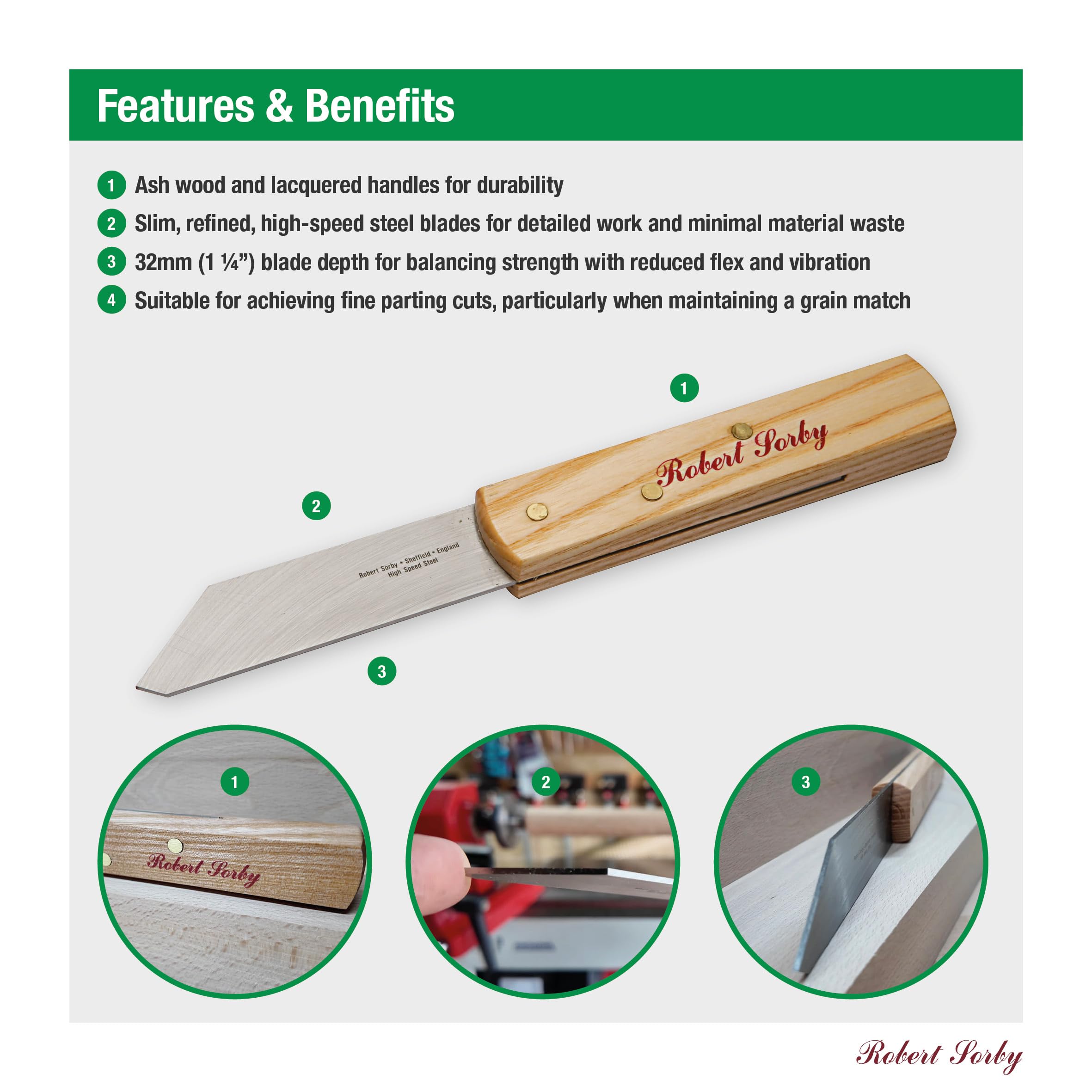 Robert Sorby #830SH Slim Parting Tool by Robert Sorby.