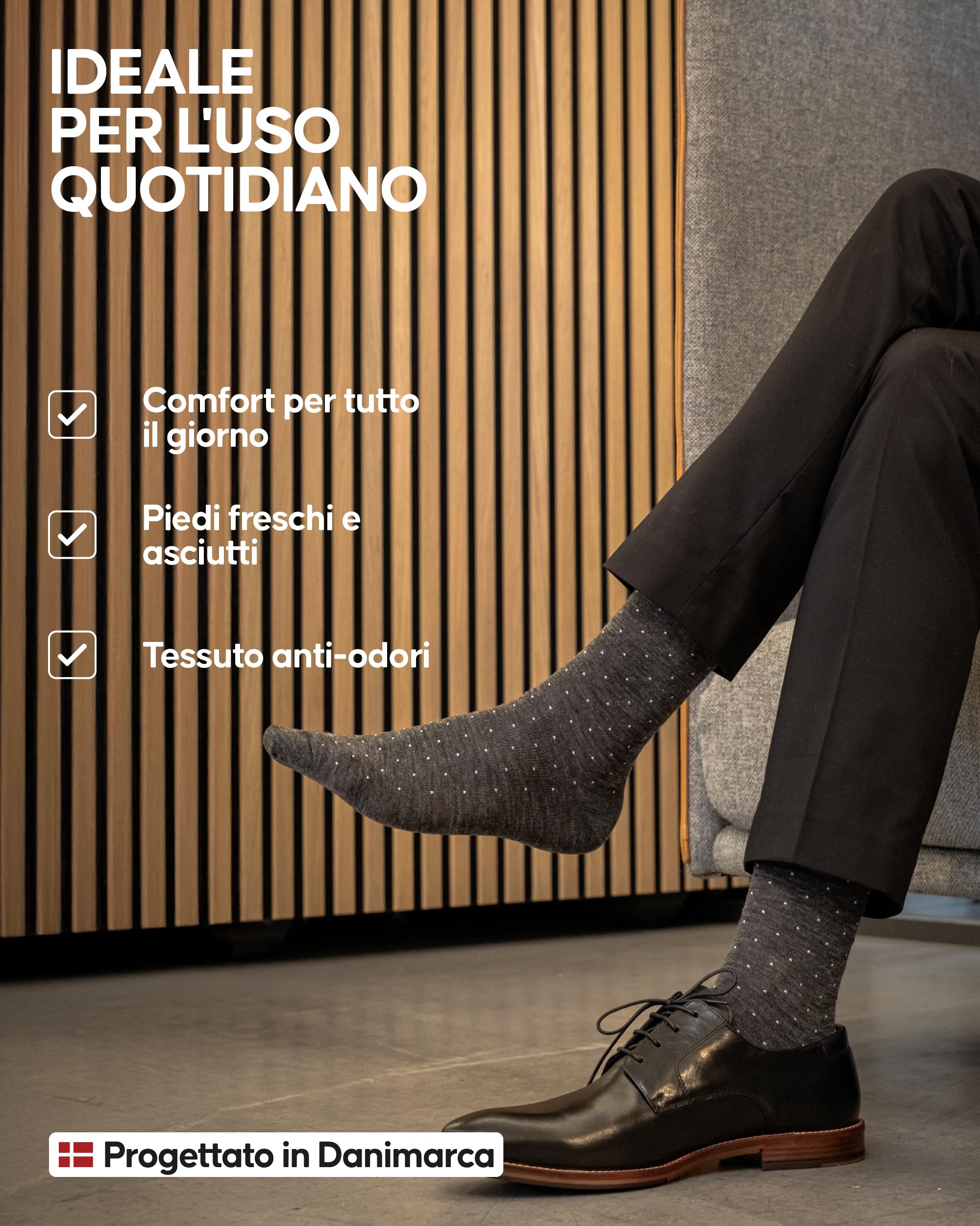 DANISH ENDURANCE Calze Trekking in Lana Merino, Anti-Vesciche, Calzini Escursionismo da Uomo, Donna, Bambino, 3 Paia