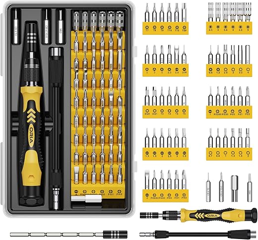 ORIA Screwdriver Set, 60 in 1 with 56 Bits Precision Screwdriver Kit, Magnetic Driver Kit, Professional Repair Tool Kit, Flexible...