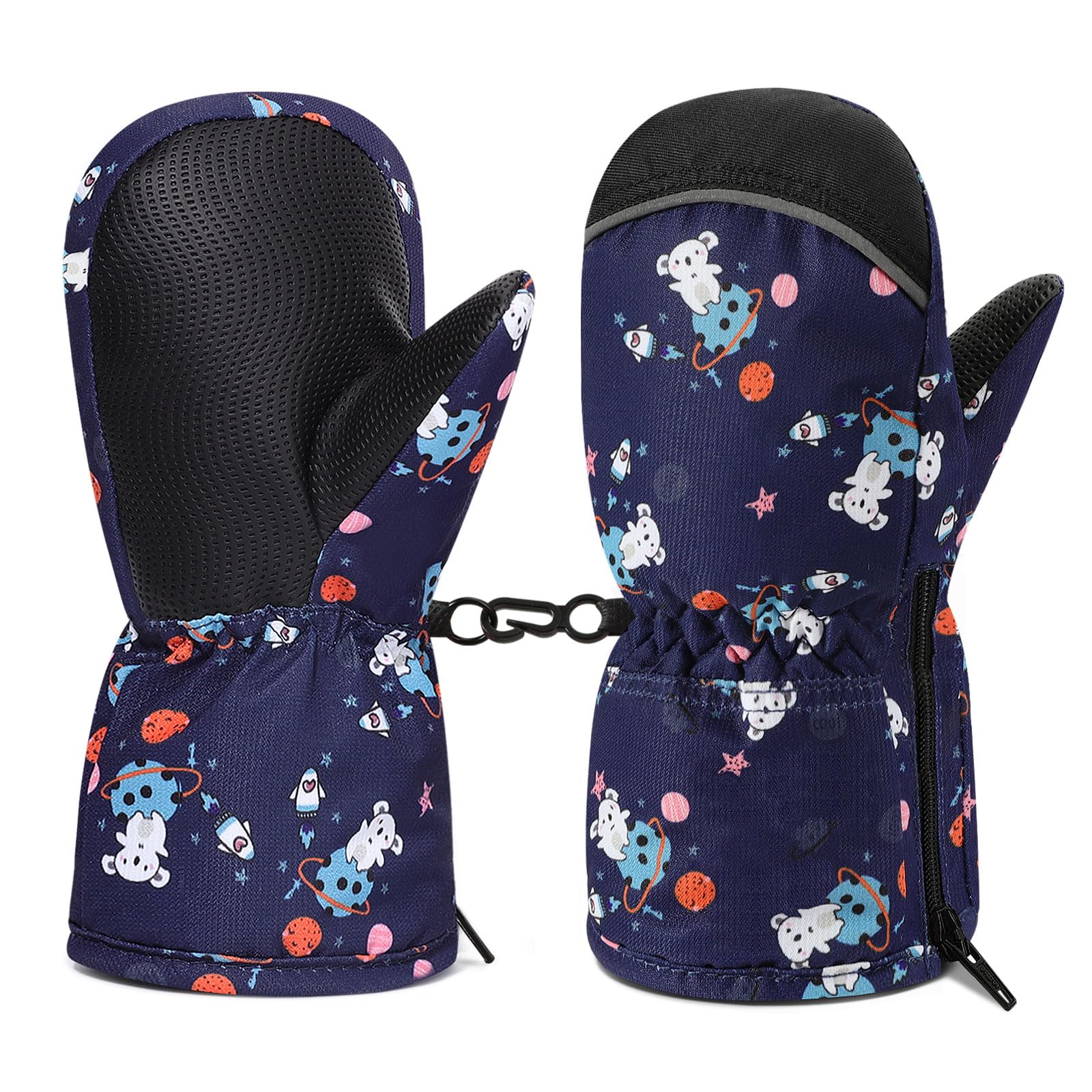 Guanti Invernali Per Bambini MoKo - Impermeabili E Antivento Con Tasca Con Cerniera, Per Neve E Sci, Taglie 6-13 Anni - Foto 4