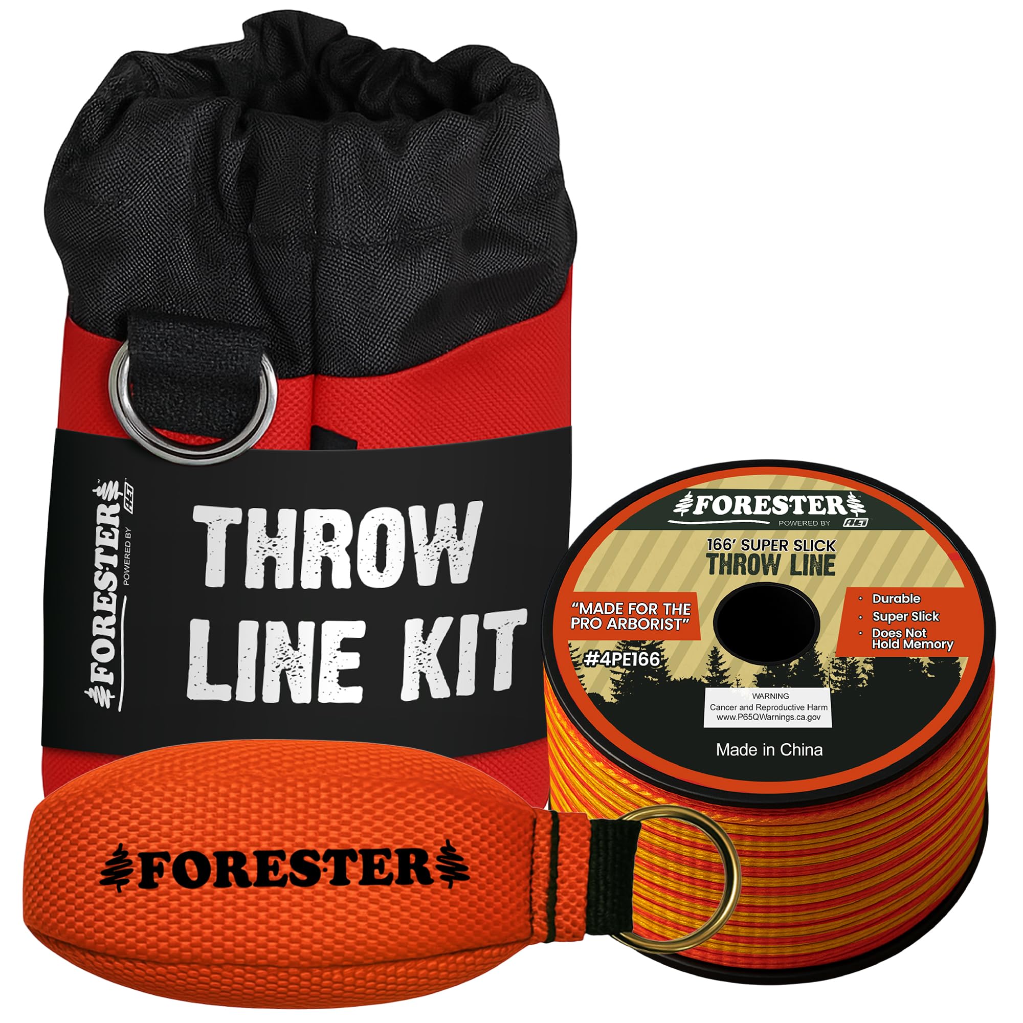 Kit de ligne de lancer avec sac et corde polyester 50m pour lagage