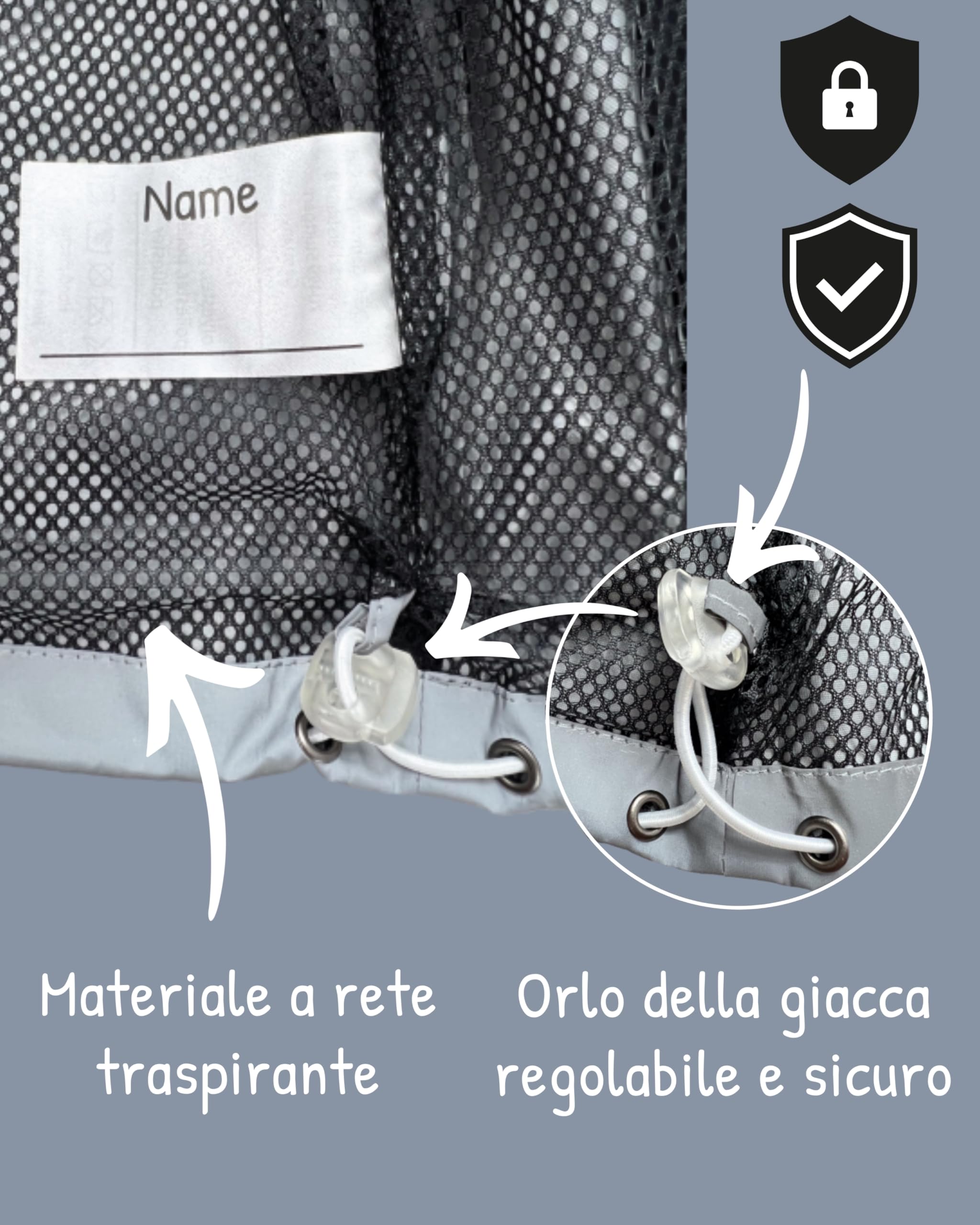 HECKBO Giacca a vento antipioggia da dinosauro per bambini in materiale riflettente - 3-6 anni - impermeabile e antivento