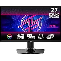 MSI MPG 274URF QD Monitor Gaming 27″ UHD 4K (3840 x 2160), Pannello Rapid IPS, 160 Hz, 0.5 ms (GtG), 145% sRGB, Design Senza Cornice, VESA DisplayHDR 400, DisplayPort 1.4a, HDMI 2.1, USB