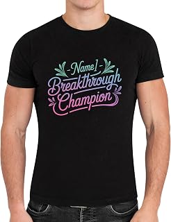 T-Shirt with Name Achievement Trend Stories Breakthrough - Breakthrough Champion Black