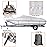 iCOVER Trailerable Boat Cover with Support Pole- 14\'-16\' Heavy Duty Waterproof Tarp Covers, Fits V-Hull, Fish&Ski, Pro-Style, Fishing, Runabout, Bass Boats, up to 14ft-16ft Long and 68 Wide
