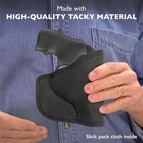 Miniatura 3 de DeSantis Nemesis - Funda de bolsillo para pistola para transporte oculto, funda de bolsillo oculta para pistolas, revólveres, suave, diseñada para