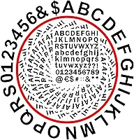 Vista 1 de Adhesivos de números y letras de 1 pulgada, vinilo resistente al agua, calcomanías adhesivas del alfabeto para pósteres del hogar, parches