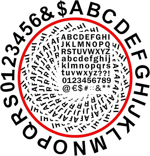 Adhesivos de números y letras de 1 pulgada, vinilo resistente al agua, calcomanías adhesivas del alfabeto para pósteres del hogar, parches de