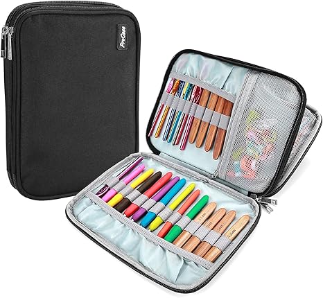 Amazon Procase 裁縫箱 かぎ針収納 編み物 ケース 携帯用 裁縫バッグ バッグのみ ブラック 裁縫箱 収納 通販