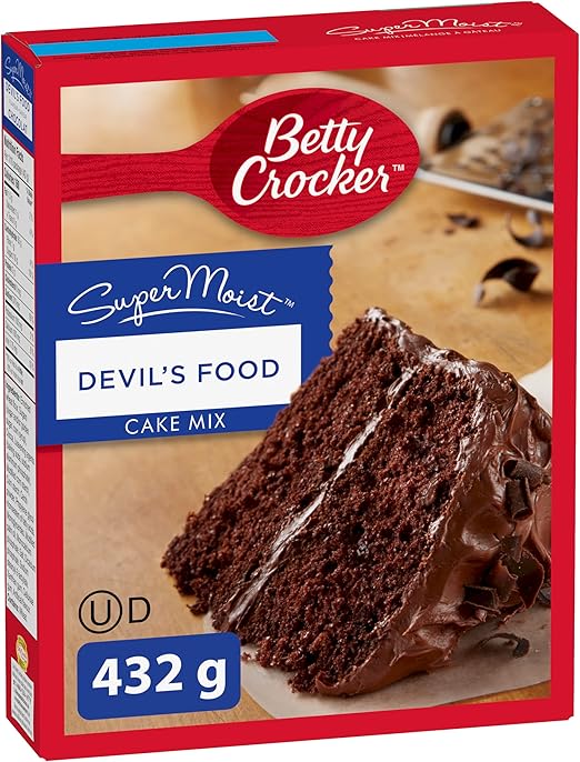 Betty Crocker Devil's Food Super Moist Cake Mix, 432 Gram Amazon.ca