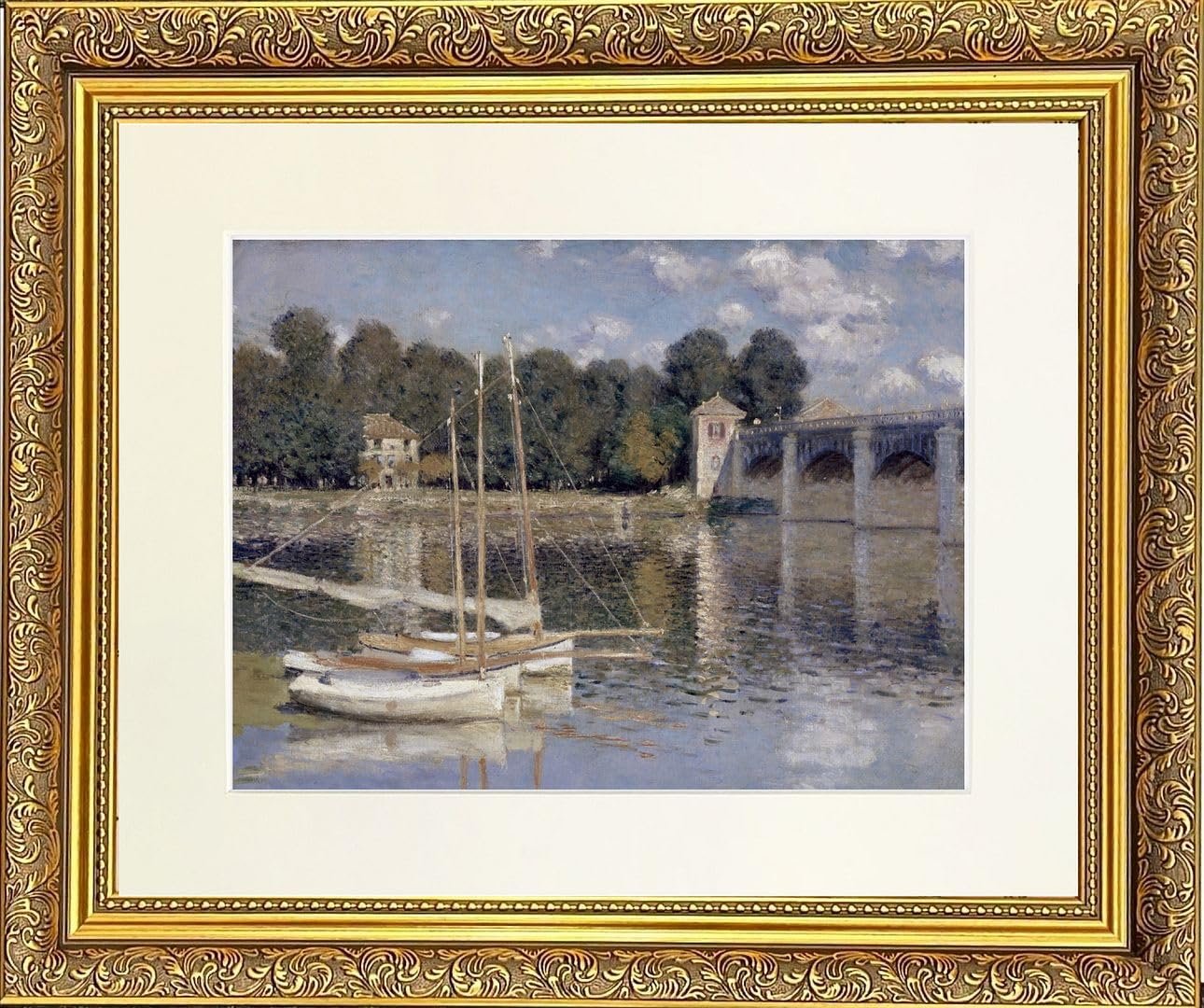 Nautical One Mounted & Framed Print in Gold Dahlia Frame18 x 14 Inch — image 1