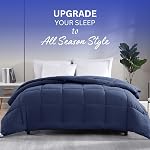 Twin Goose Down Alternative Microfiber Quilted Solid Comforter/Duvet Insert - Ultra Soft Hypoallergenic Bedding - Medium Warmth for All Seasons Twin Comforter -Navy