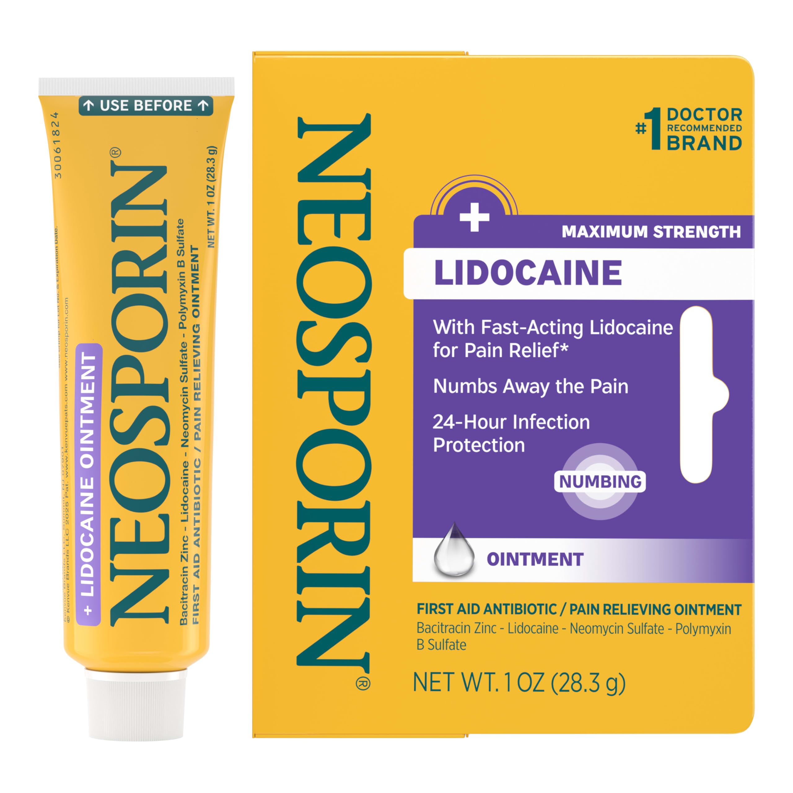Amazon.com: Neosporin + Lidocaine First Aid Triple Antibiotic