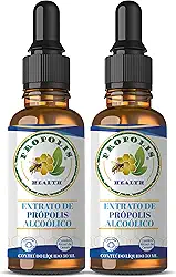 Extrato de Própolis Verde 30ml - Extrato Seco 21% - 300mg/1ml - Propolis Health Gotas KIT-2 30ml - 60 Dias de Suplemento - Própolis Liquido - Própolis Verde