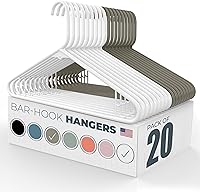 Vista 80 de Neaties Perchas de plástico paquete de 50 (60 unidades) – Fabricado en los Estados Unidos – Perchas de ropa estándar de capacidad de 6 libras