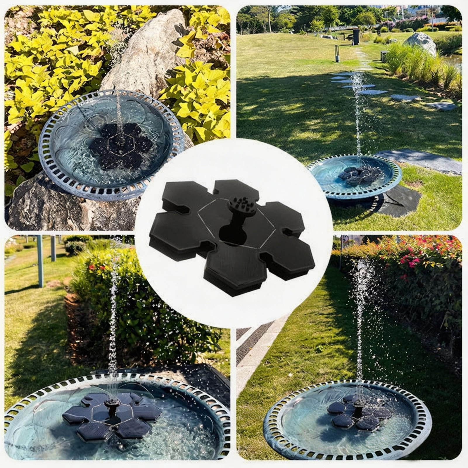 Fuente de Agua Solar Decoración Flotante Con Bomba De Agua Para Exterior