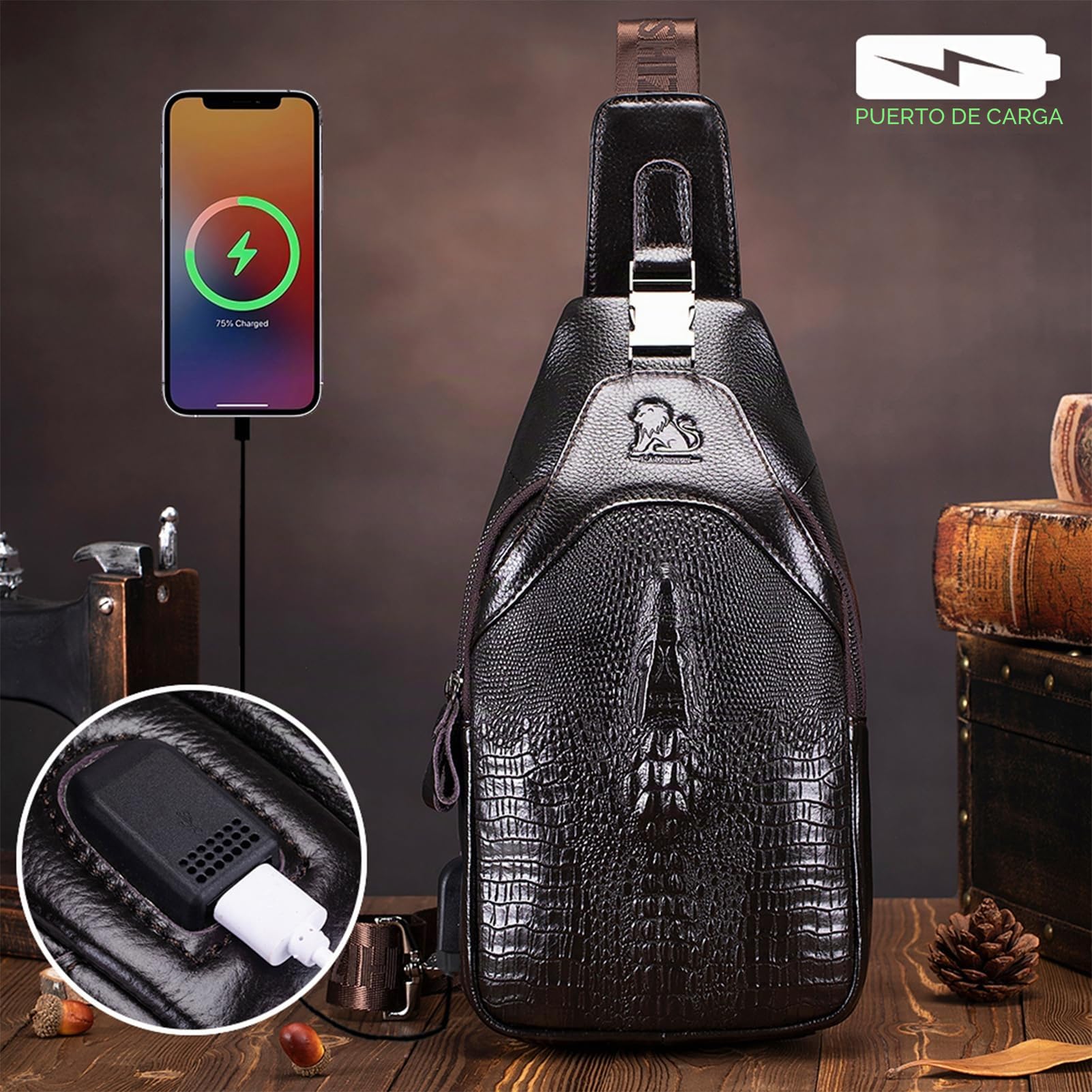pundarika bolso hombre bandolera piel bolsos hombre piel bolso caballero mala homem, correa de hombro ajustable