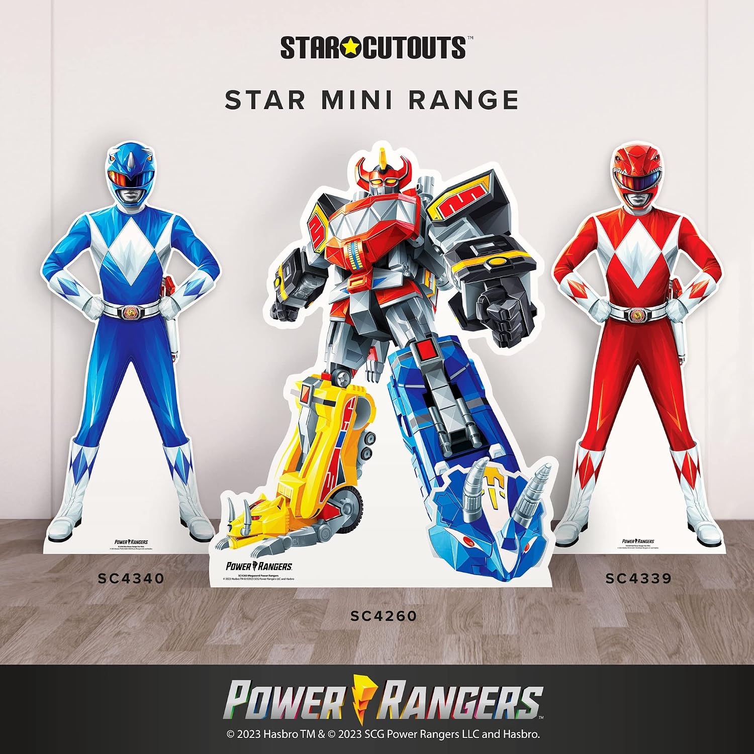 Star Cutouts SC4340 Power Ranger Blue Star-Mini Small Cardboard Cutout