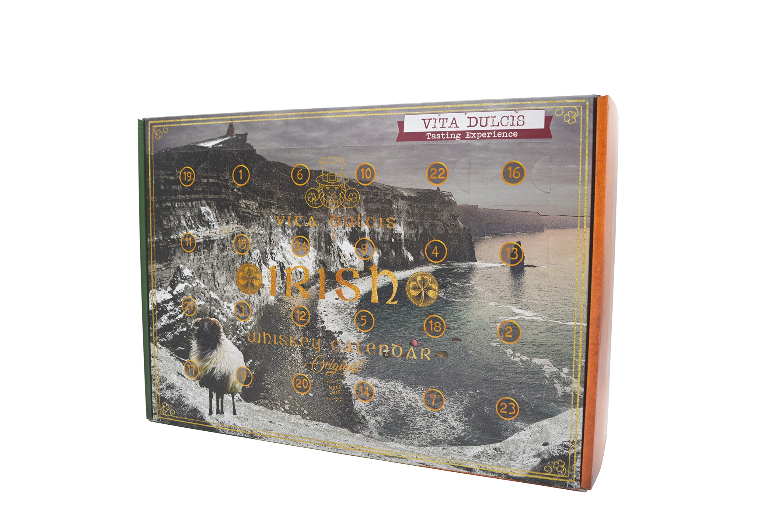 Vita Dulcis Whiskey Ireland Adventskalender Edition 2025 - Weihnachtskalender mit 24x0,02l Miniaturen