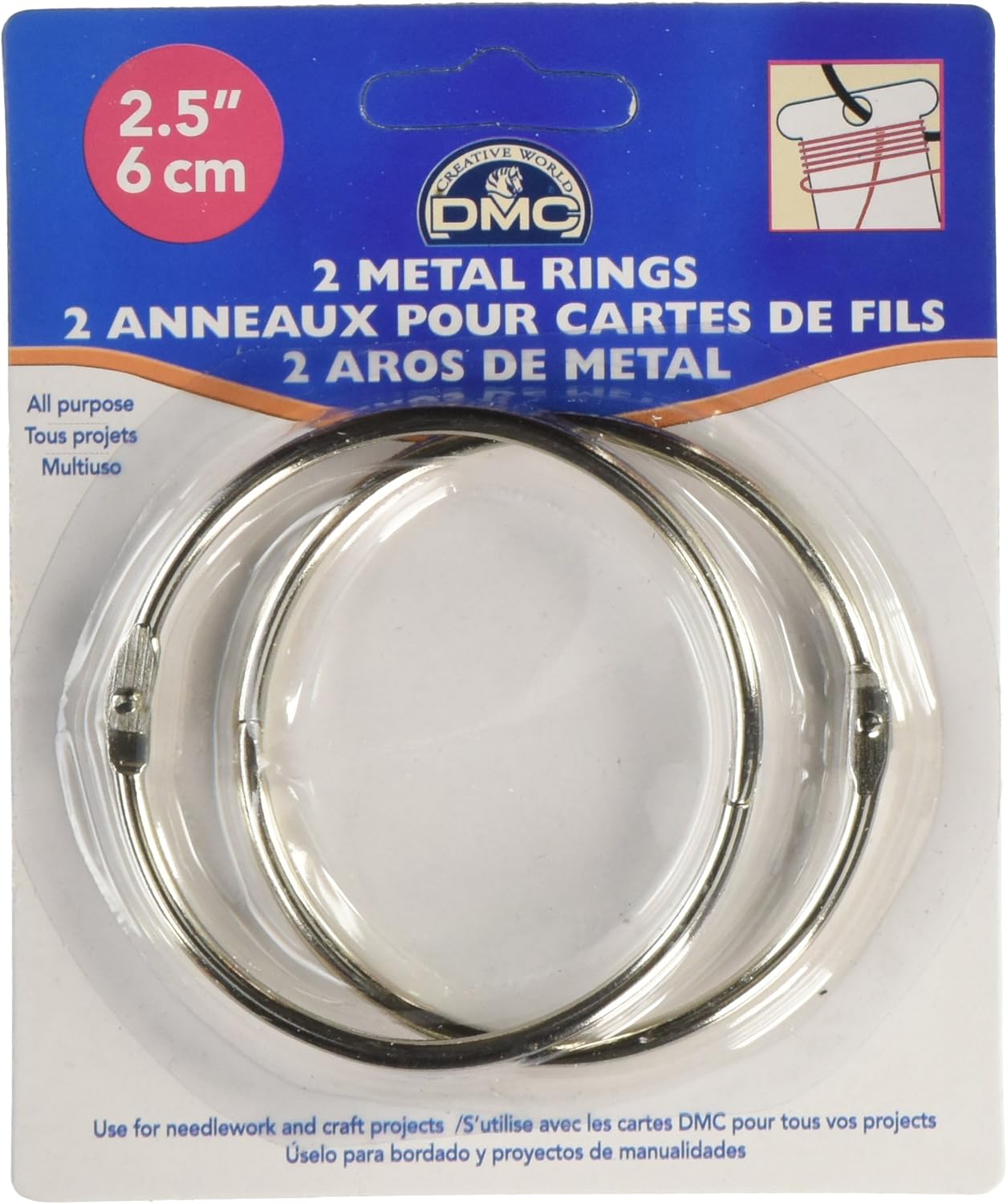 DMC Metal Rings 2.5", 2/Pkg : Office Products