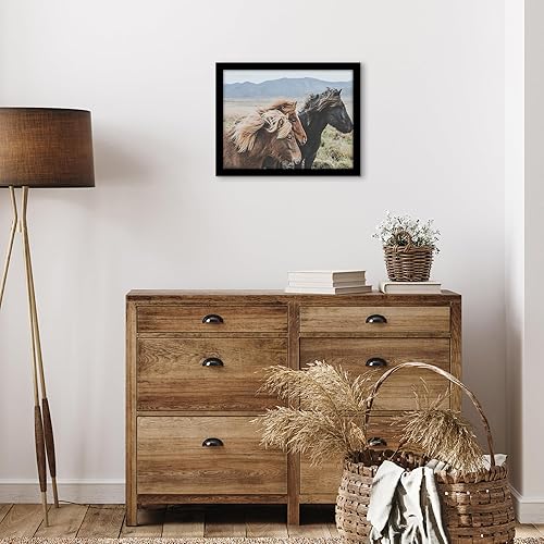 Vista 57 de Americanflat - Marco para póster de 71 x 74 cm con plexiglás pulido, portarretratos negro de madera industrializada, Epic Collection, marco ancho