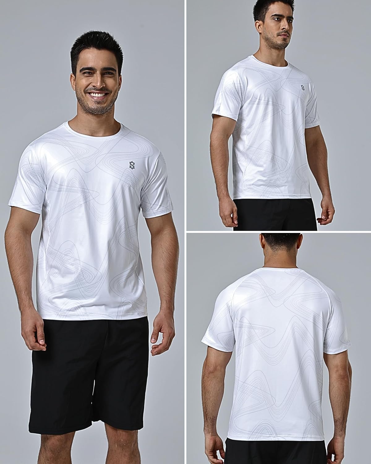 Men's Dry Fit Workout Shirts - Moisture-Wicking, Quick-Dry, 4-Way Stretch Premium Athletic Tees for Running & Sports - Image 4