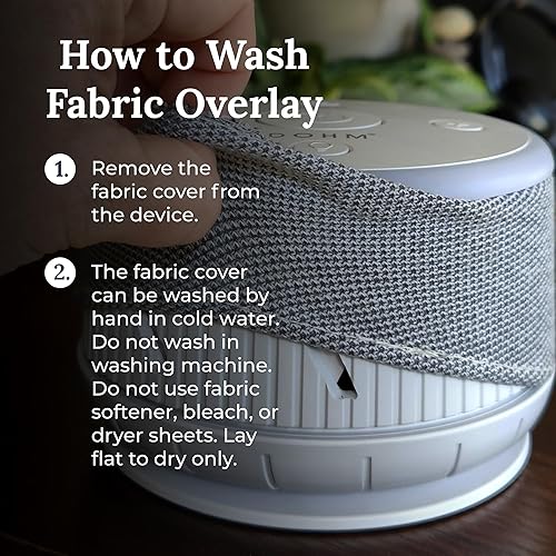 Miniatura 7 de Yogasleep Máquina de sonido de ruido blanco Dohm Nova, mejor sueño para bebés y adultos. Incluye luz nocturna, 10 velocidades de ventilador y ruido